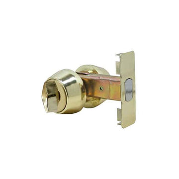 SNAP IN KEYED SINGLE CYLINDER DEADBOLT LOCK- POLISHED BRASS